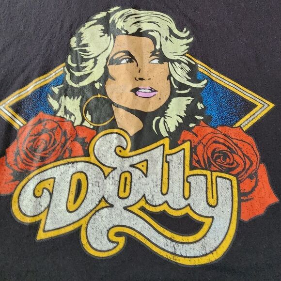 Dolly Parton Black Tshirt With Graphics Size 2X - Picture 3 of 7